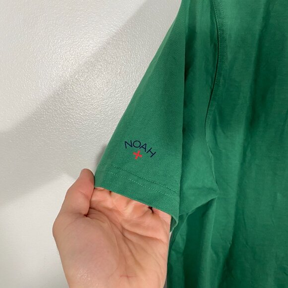 Barbour x Noah Duck Graphic Crew Tee Green mens size small - Picture 7 of 8